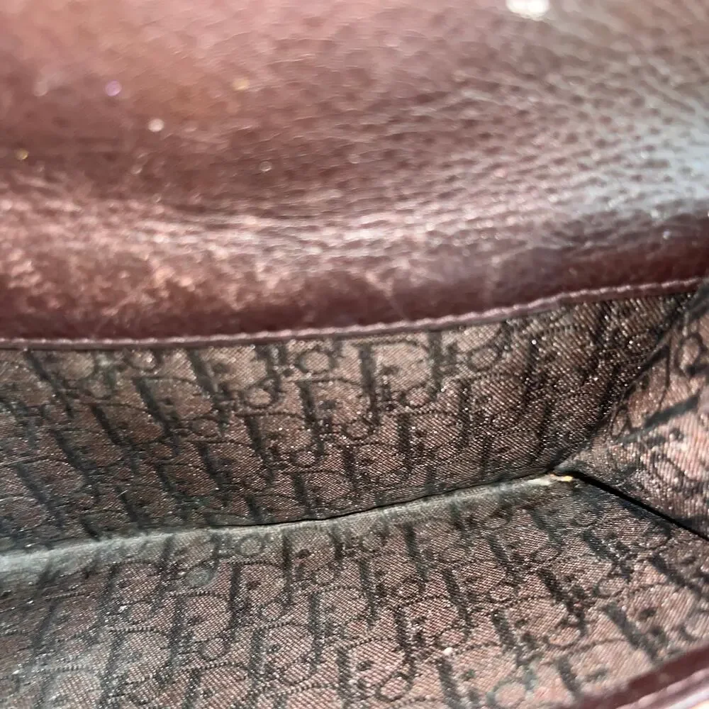 CHRISTIAN DIOR Brown Leather Vintage Wallet